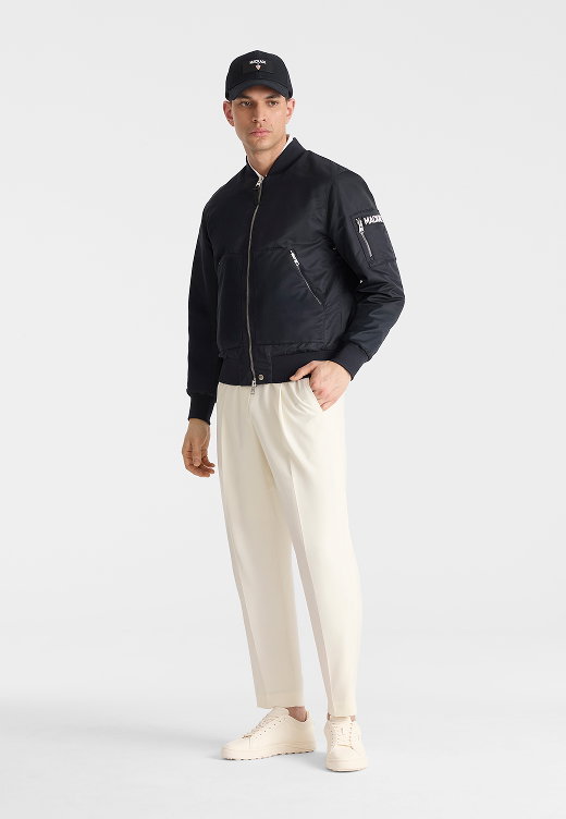 EMILIO-CR Satin Bomber Jacket