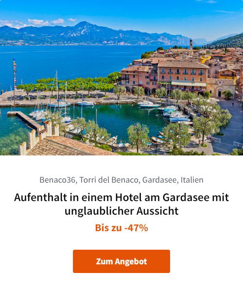 Aufenthalt in einem Hotel am Gardasee mit unglaublicher Aussicht