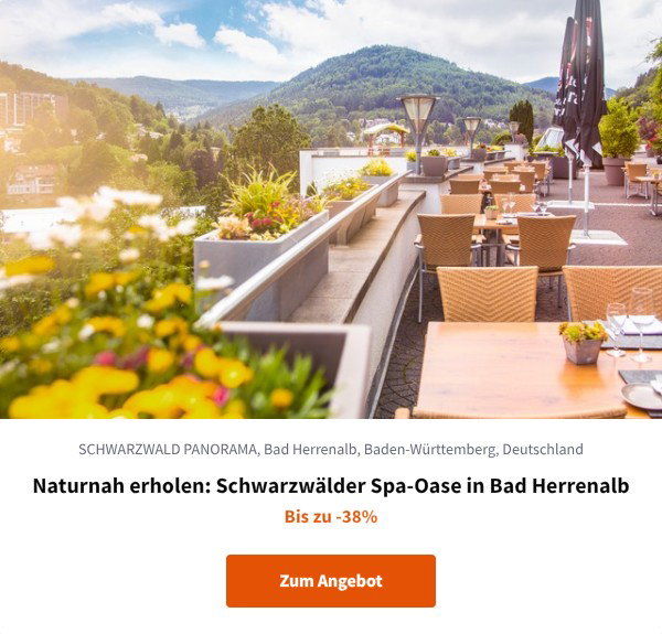 Naturnah erholen: Schwarzwälder Spa-Oase in Bad Herrenalb