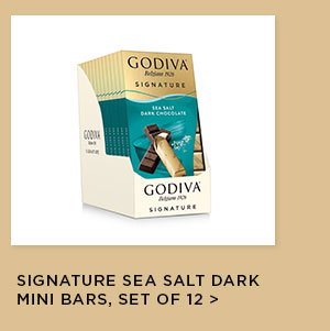 Signature Sea Salt Dark Chocolate Mini Bars, Set of 12