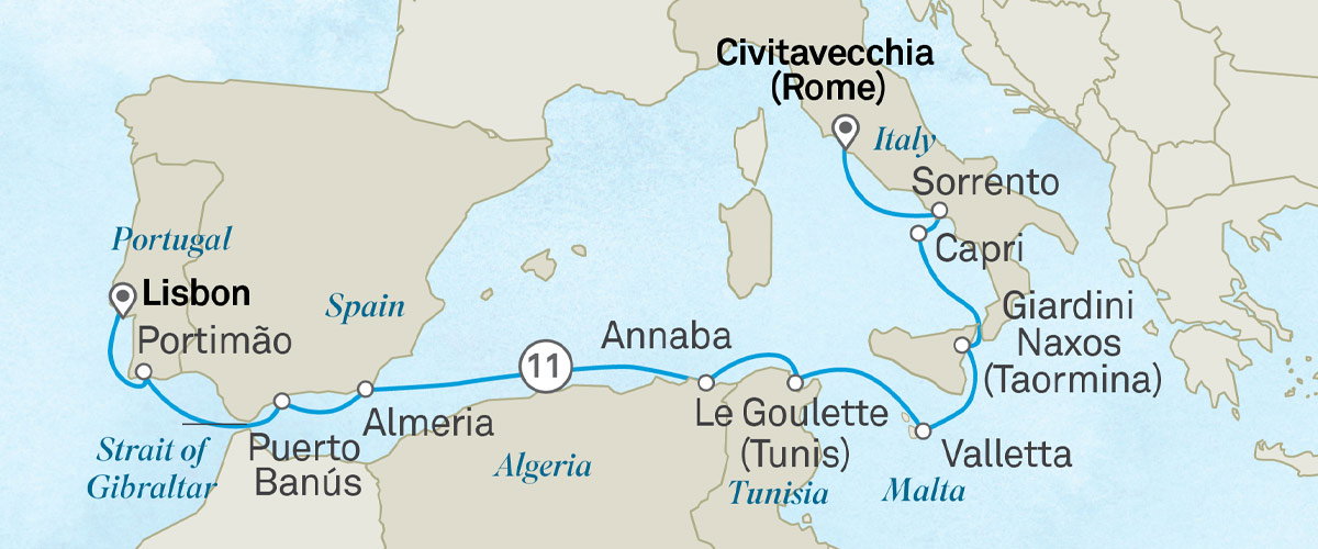Treasures of the Mediterranean Map