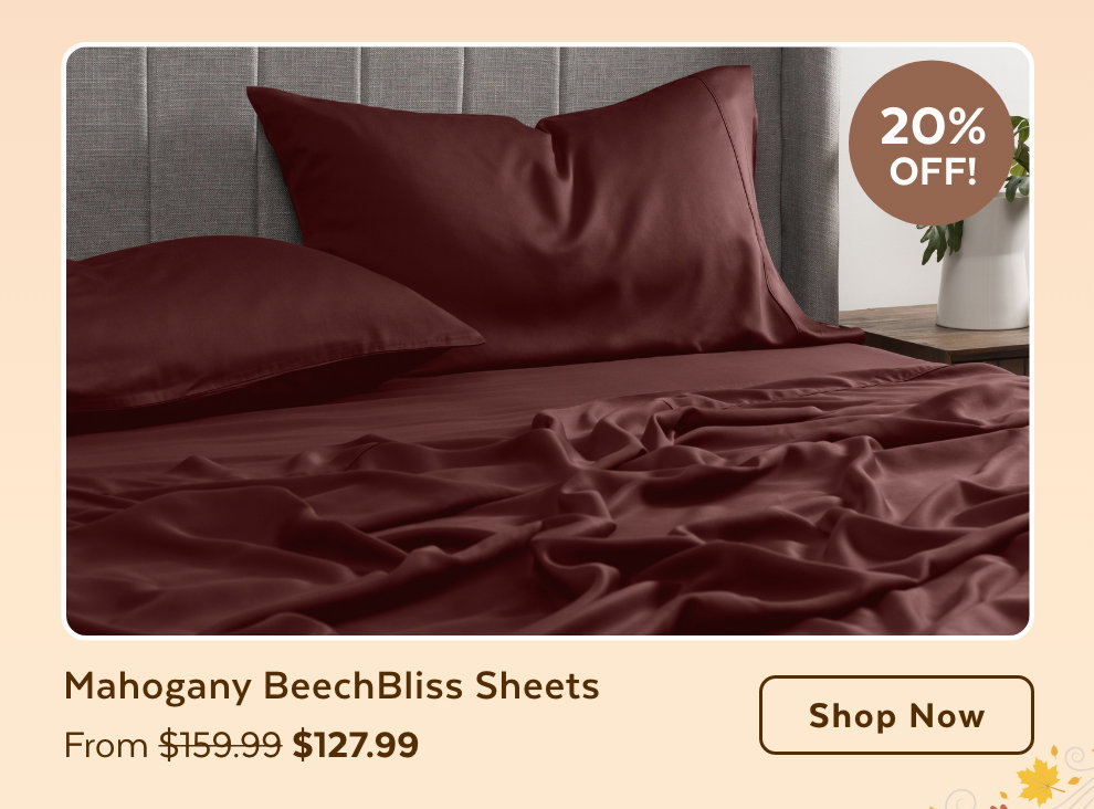 Mahogany BeechBliss Sheets - Shop Now