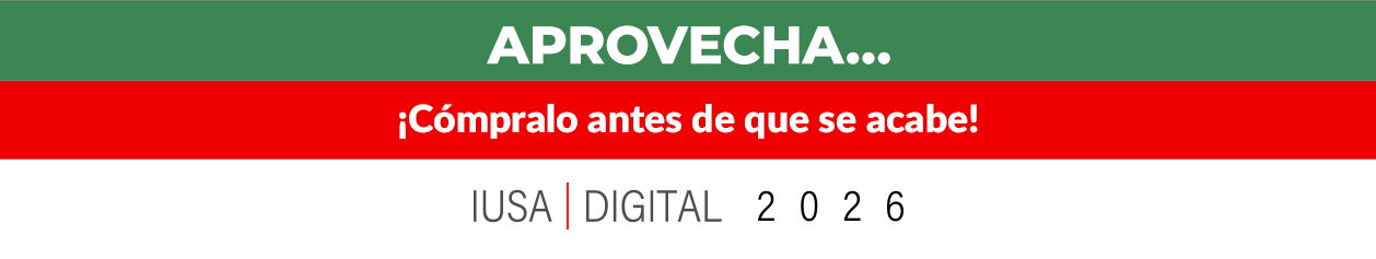 Promotional banner with green and red bars reading "Take advantage — buy it before it's gone!" and "IUSA | DIGITAL 2026"