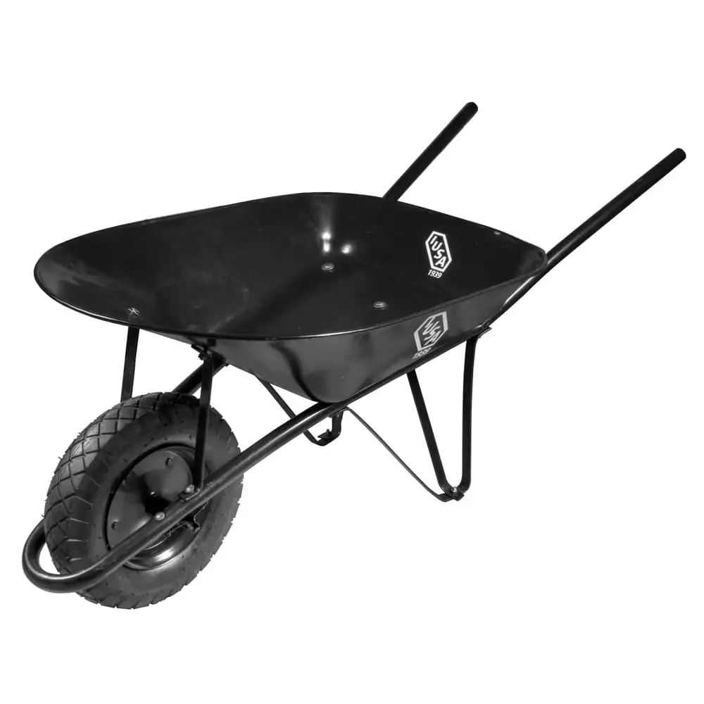 Carretilla Iusa 6 Ft (100 L), con Llanta Reforzada Color Negro