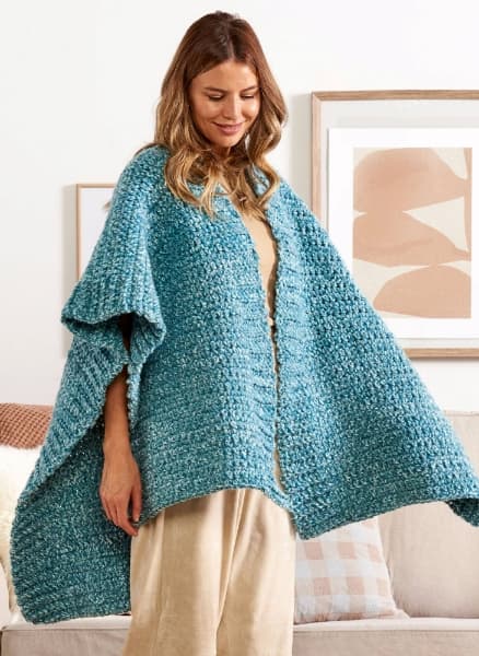 Free Fuzzy Flannel Crochet Wrap Pattern