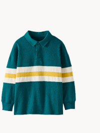 Pieced Stripe Rugby Shirt