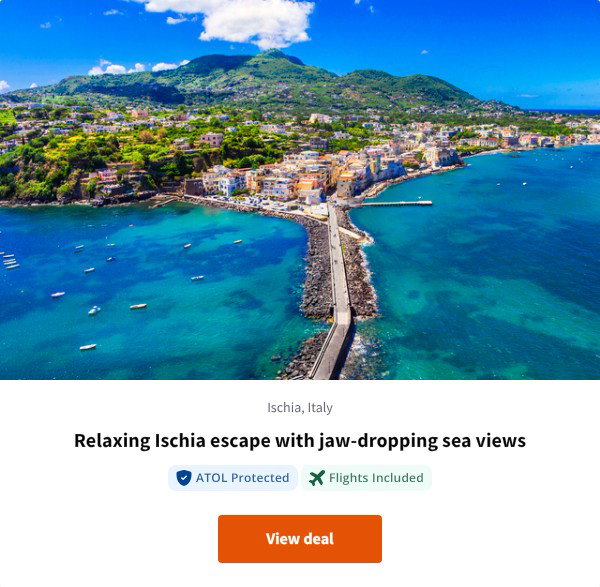 Relaxing Ischia escape with jaw-dropping sea views