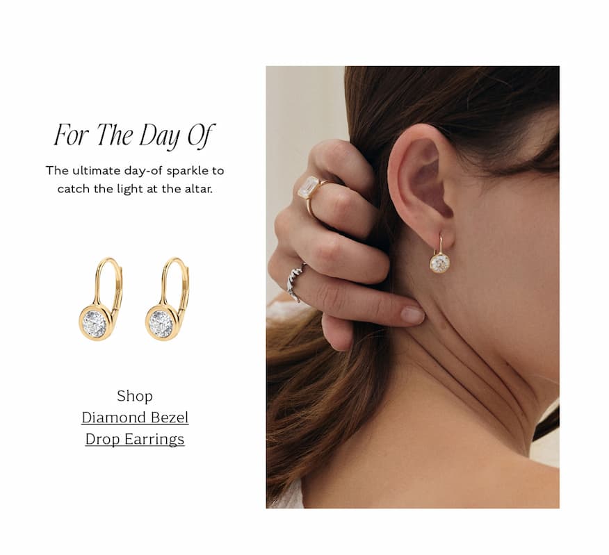 Bezel Drop Earrings