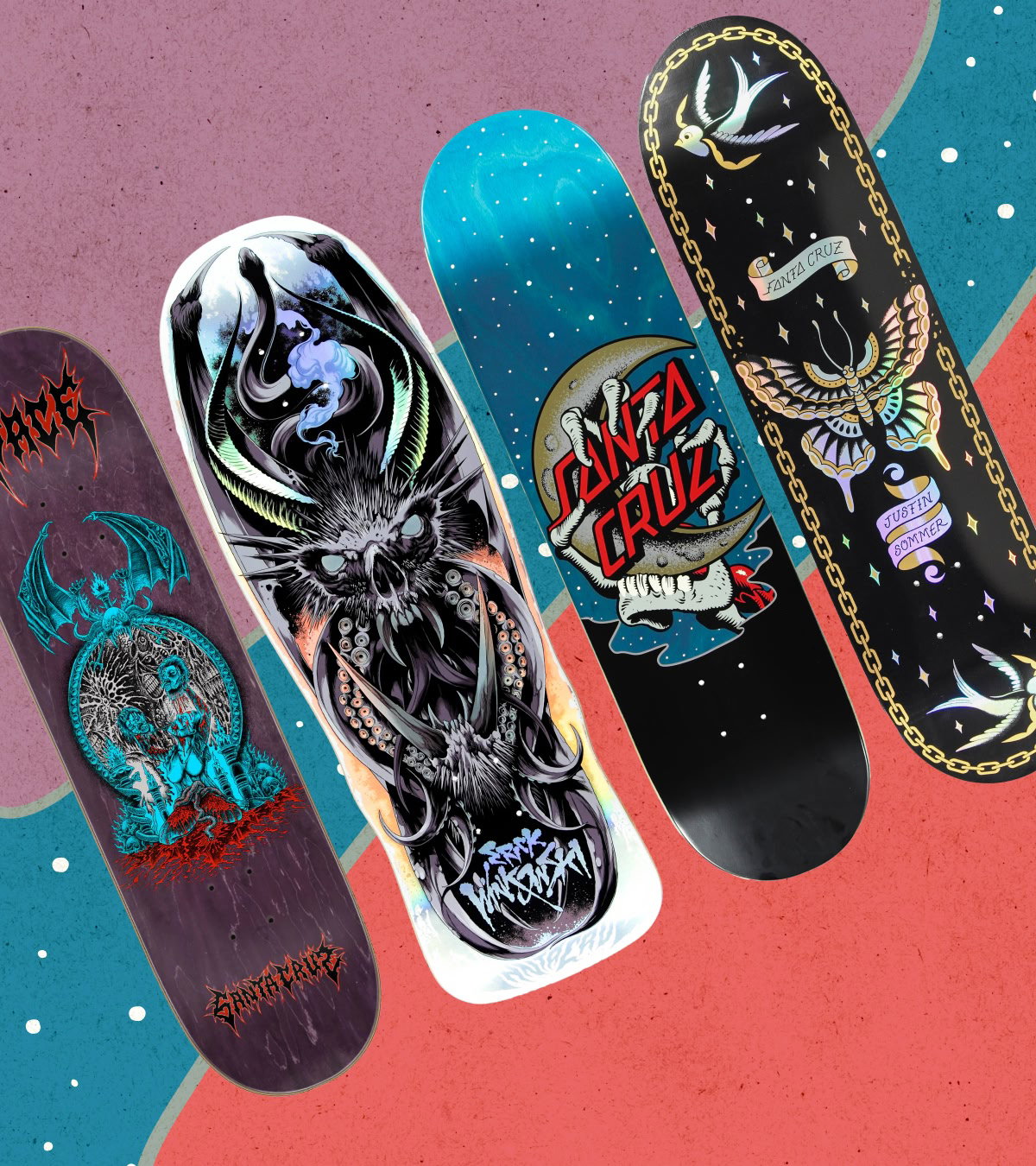 Shop Santa Cruz Skate for skate decks, completes, and more