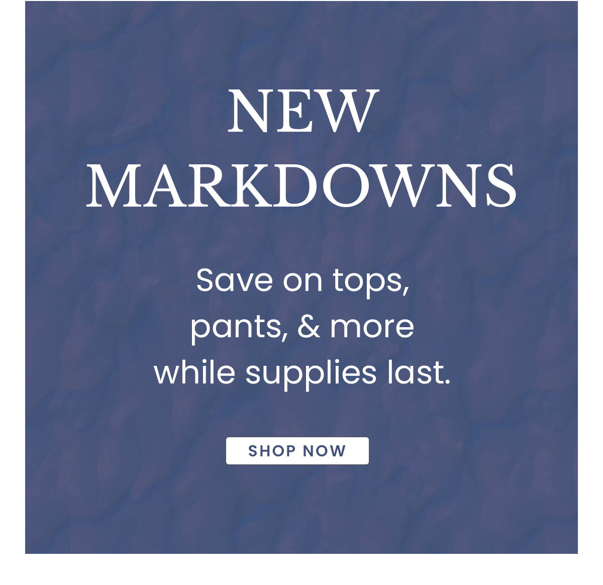 new markdowns