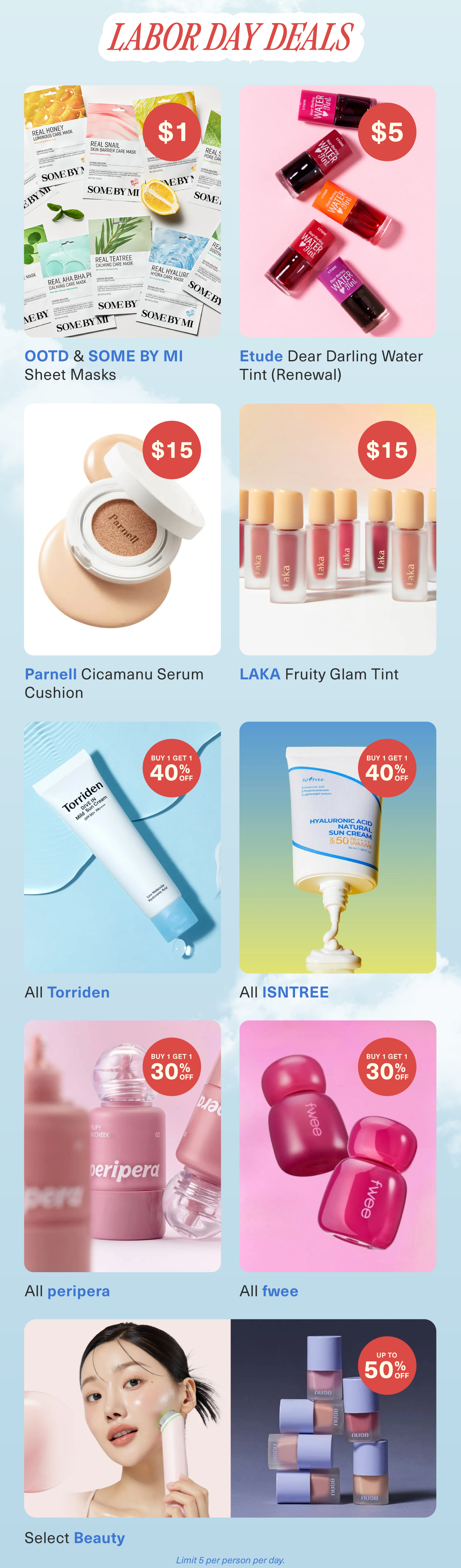 LABOR DAY DEALS