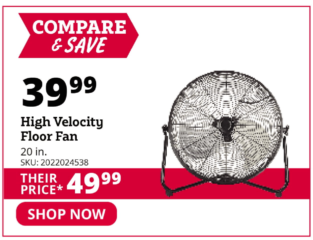 high velo floor fan