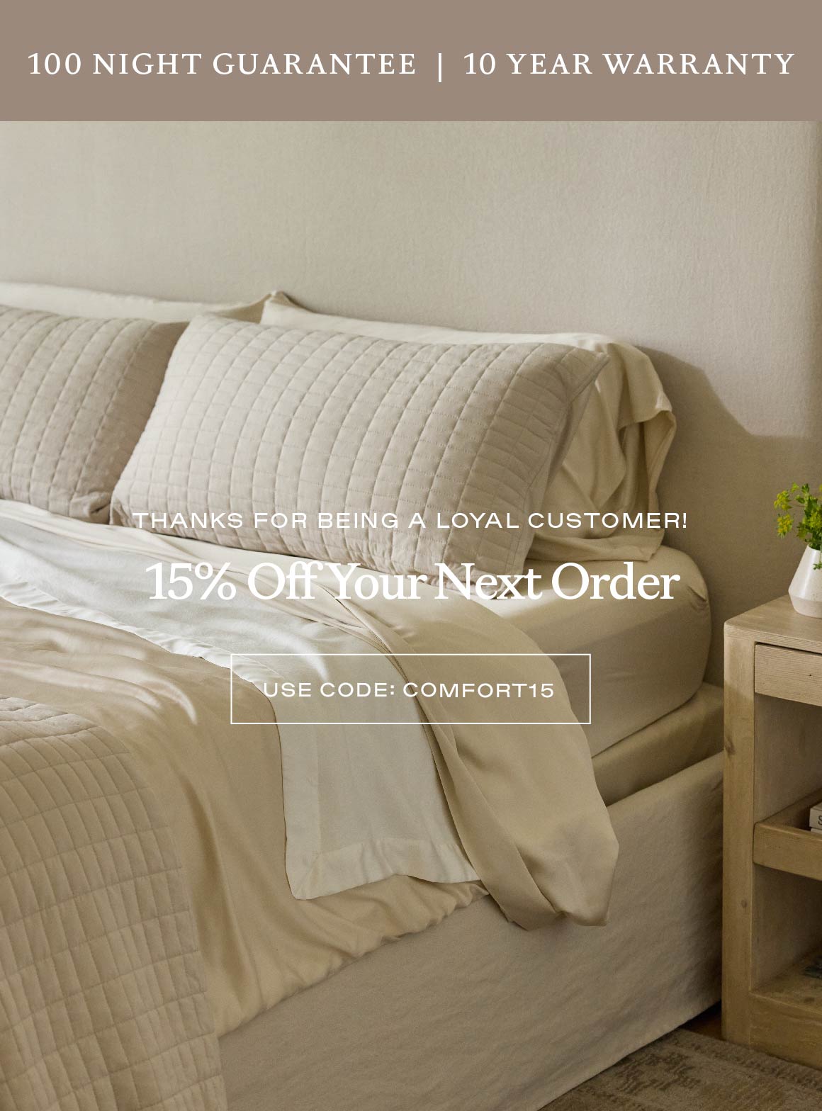 Use Code: COMFORT15
