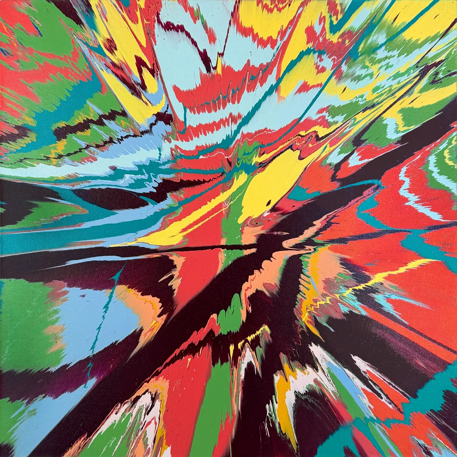 Damien Hirst, Beautiful Cream Pie Squelched Over My Face Painting