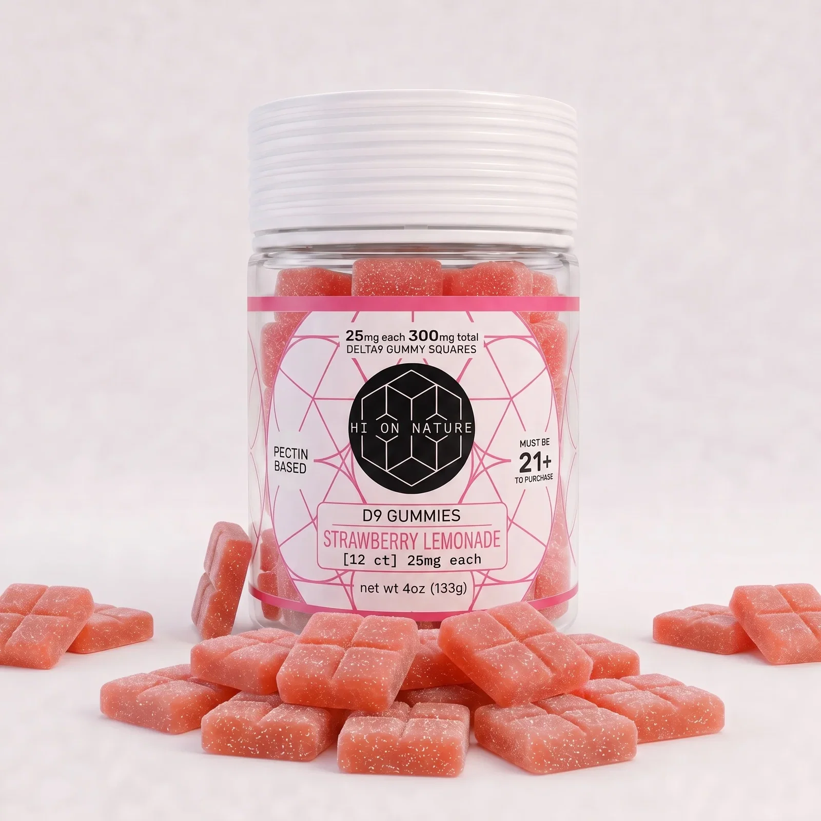 D9 Gummy Squares Strawberry Lemonade