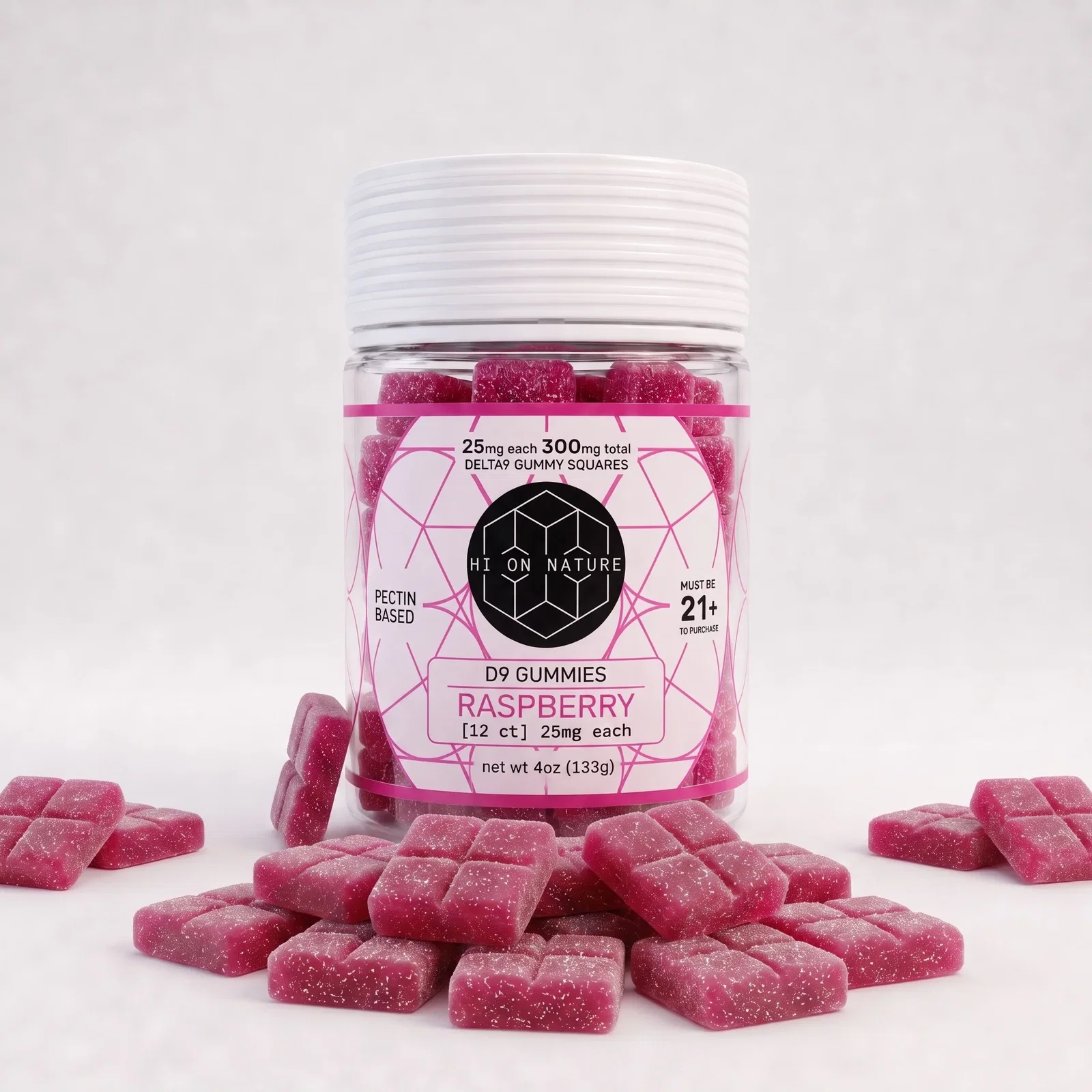 D9 Gummy Squares Raspberry