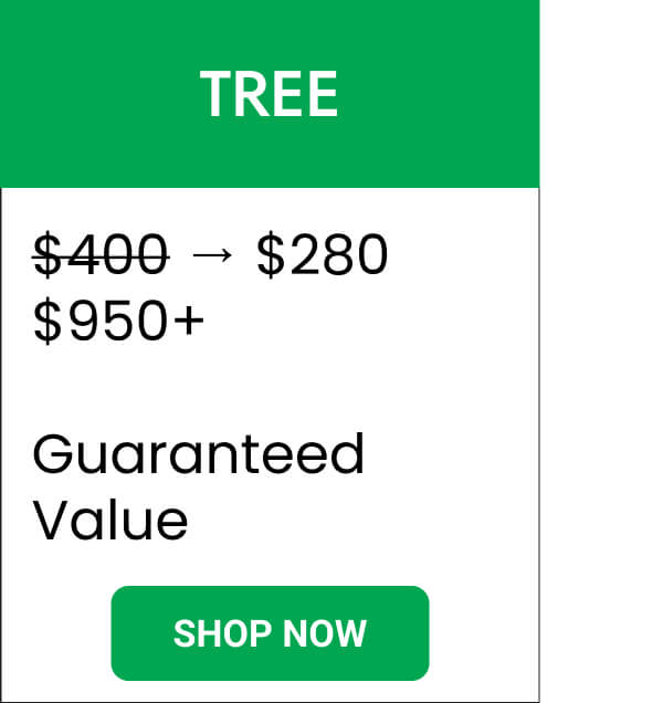 TREE | $400 → $280 $950+   guaranteed value | SHOP NOW