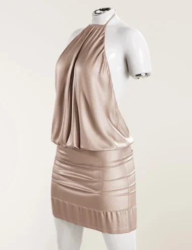 dForce Party Style Neckholder Dress for Genesis 9