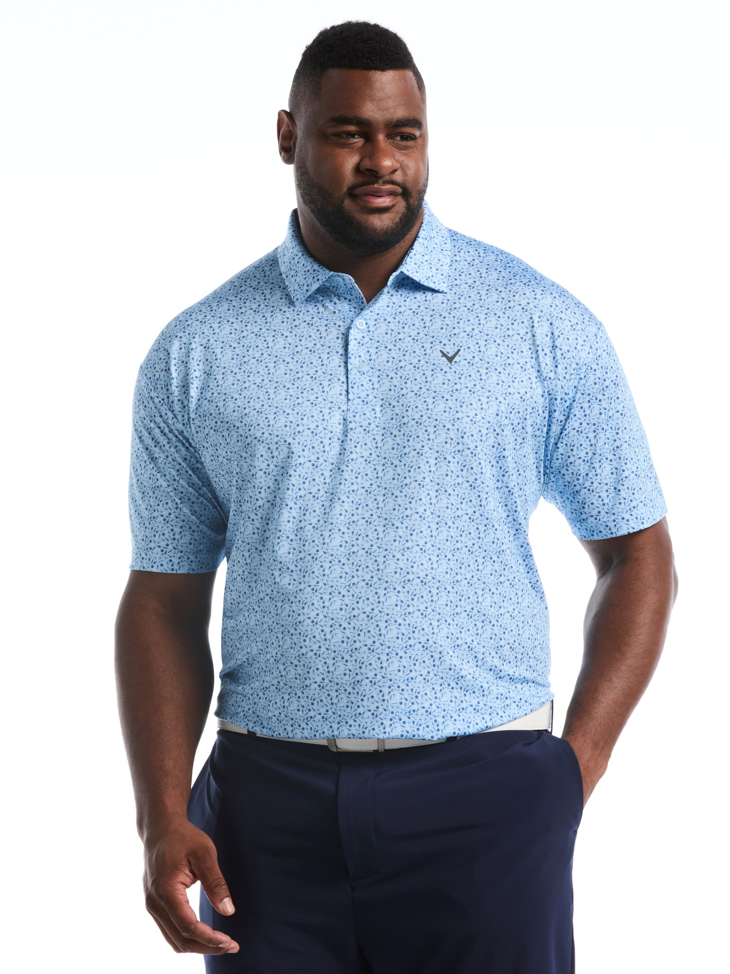 Big & Tall Course Essentials Confetti Print Polo