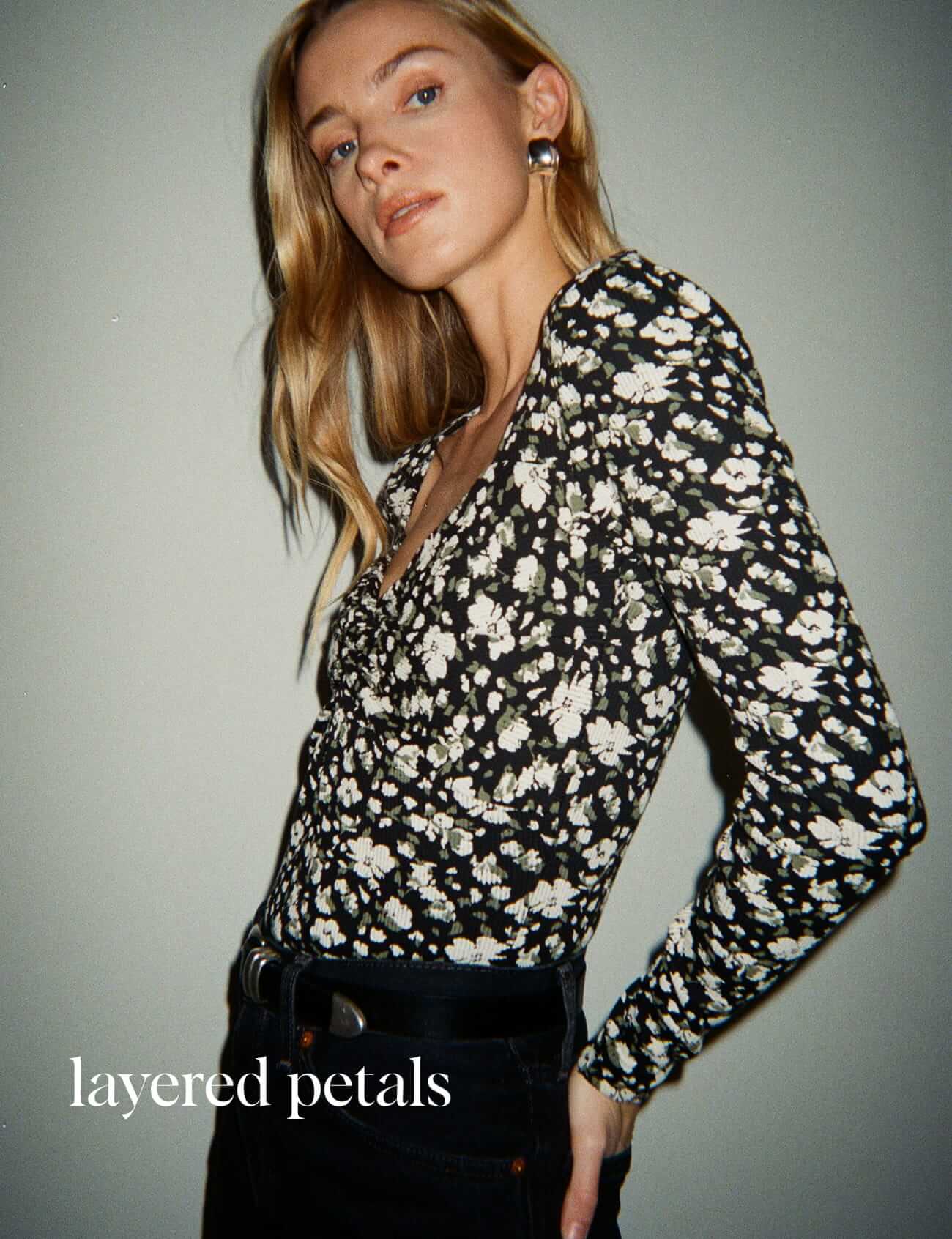 Lana Long Sleeve Layered Petals