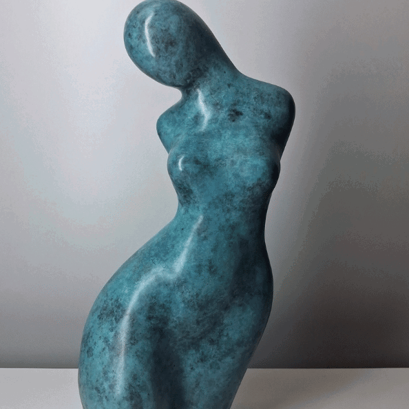 Sculpture figure of a woman abstract