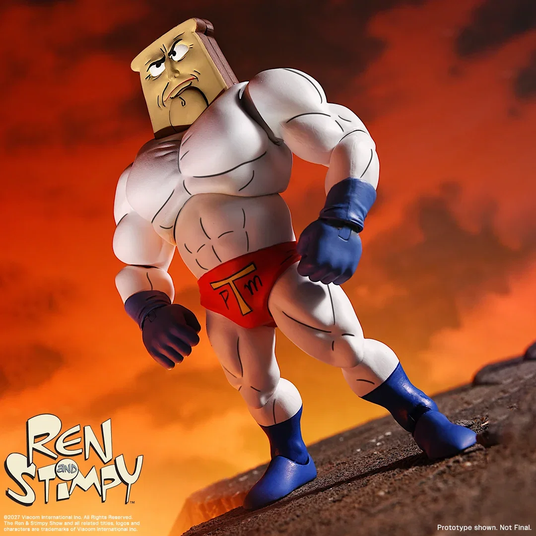 Image of The Ren & Stimpy Show - Ultimate Powdered Toast Man 7" Scale Action Figure by NECA (PRE-ORDER)