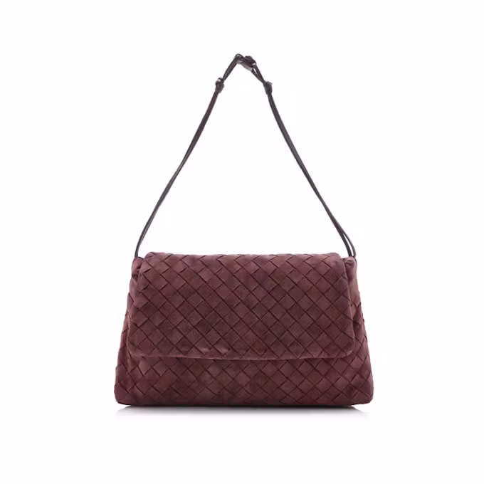 Giorno Intrecciato Suede Clutch