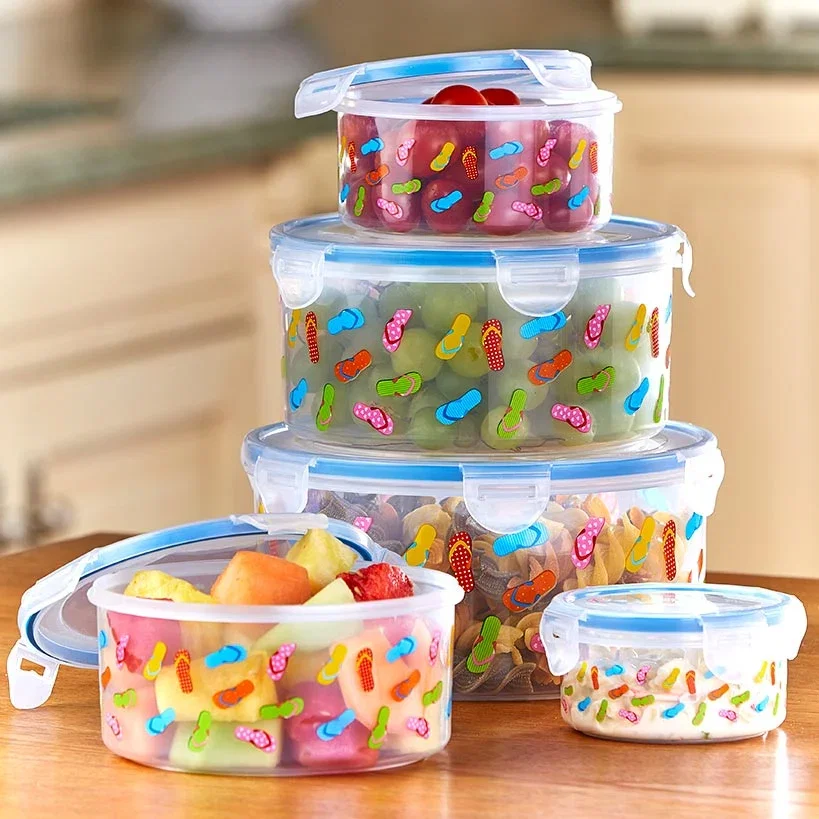 Image of 10-Pc. Printed Flip-Flop Storage Containers