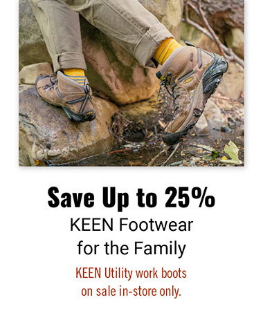 Save Up to 25% KEEN Footwear for the Family