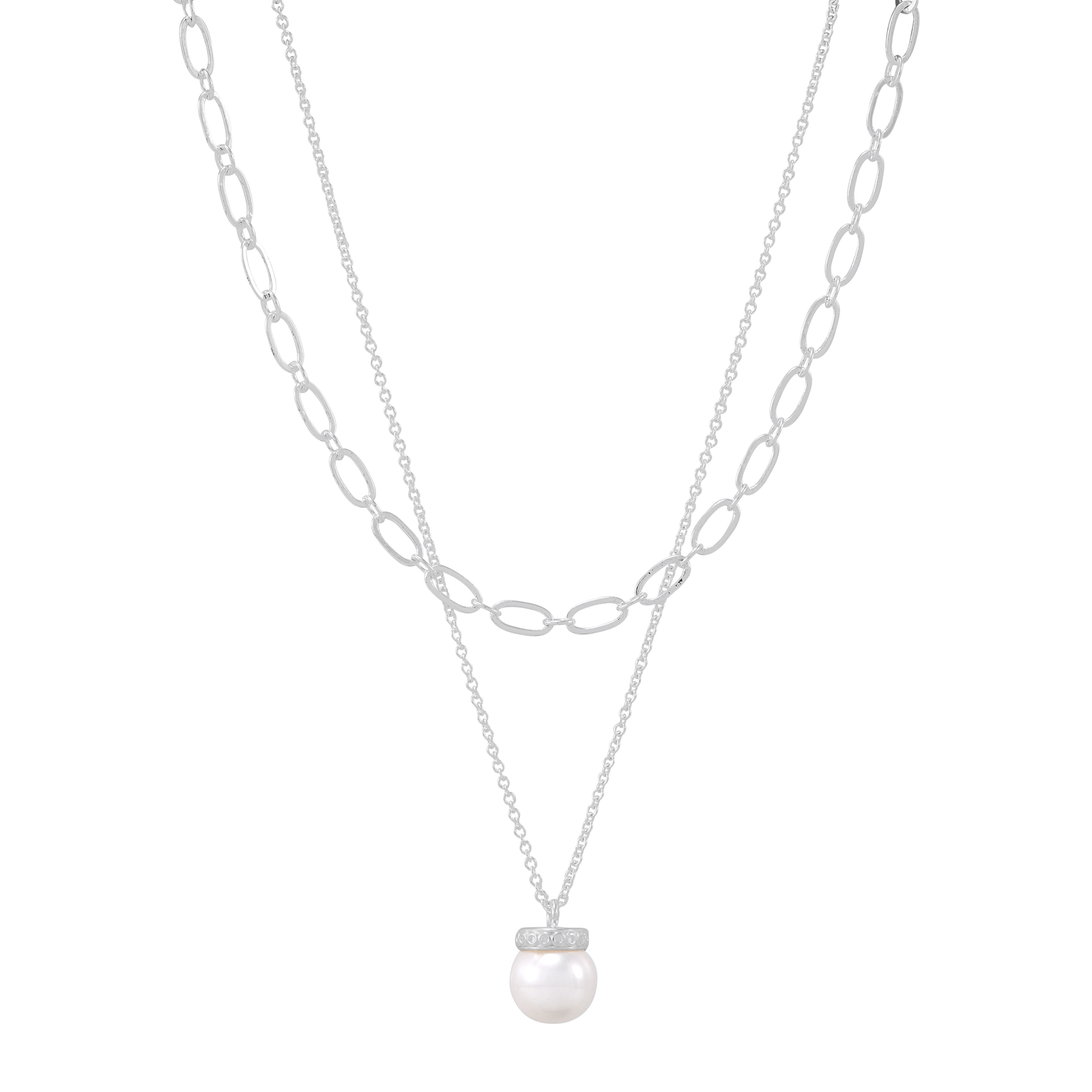 East Coast Layered Necklace, Pearl
