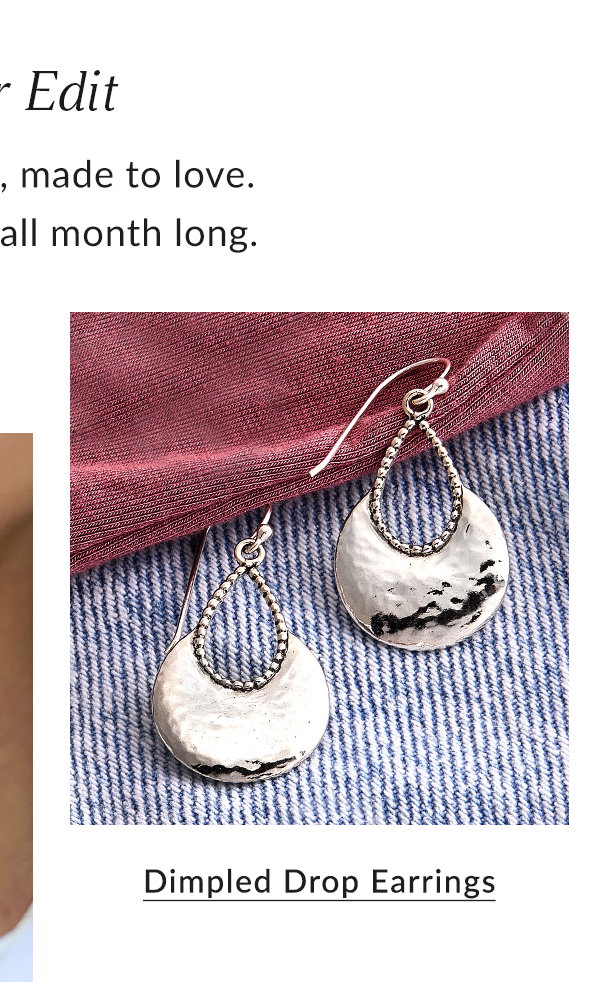 Dimpled Drop Earrings
