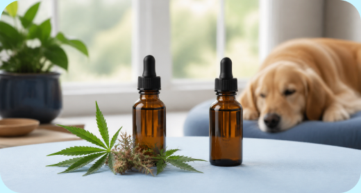 Full spectrum CBD and CBD isolate bottles