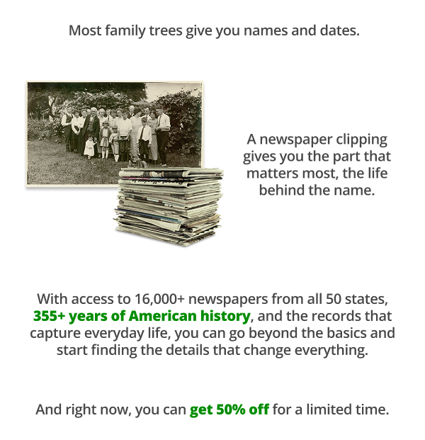  Most family trees give you names and dates.
