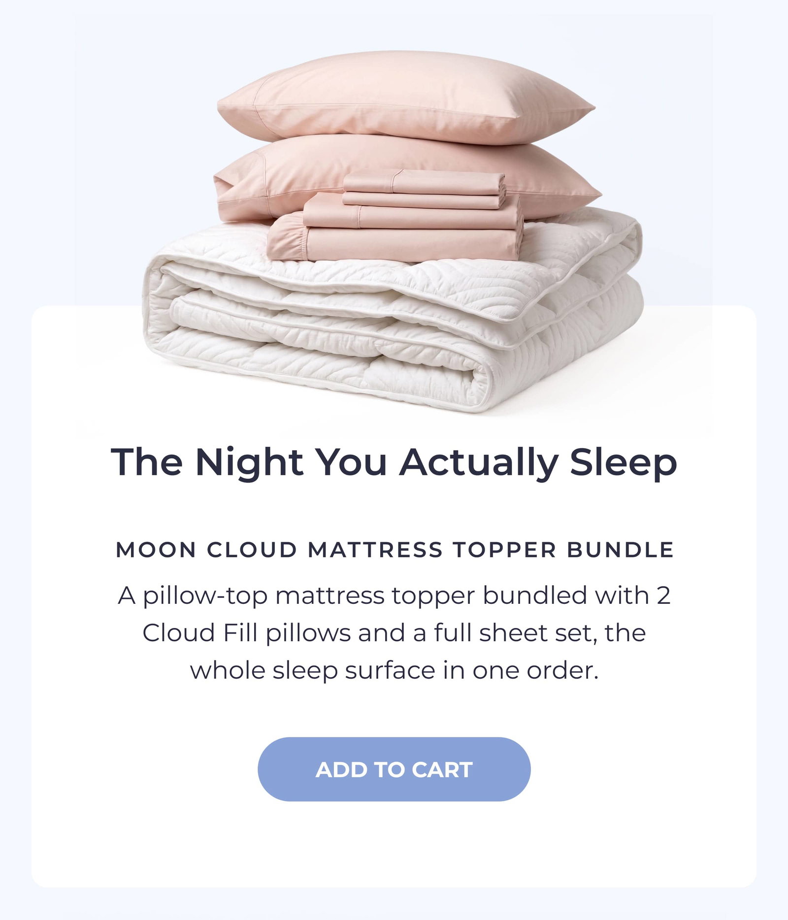 Moon cloud mattress topper bundle