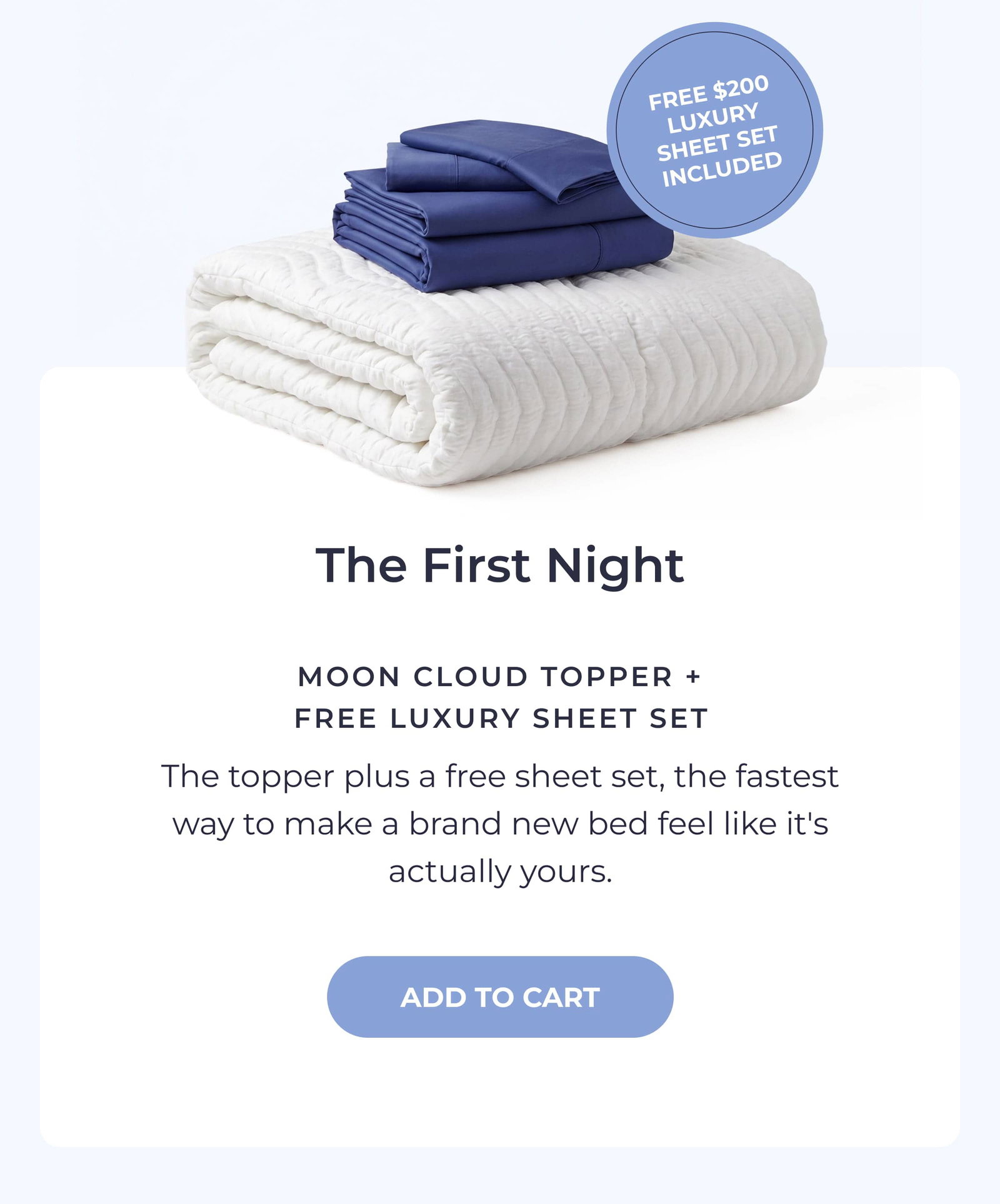 Moon Cloud Topper + Free Luxury Sheet Set