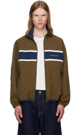Green Paneled Nylon Jacket - vowels