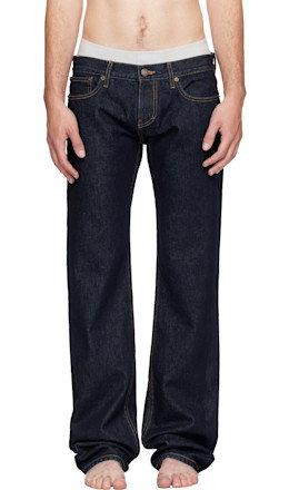 Indigo Slim Straight Jeans - Raimundo Langlois
