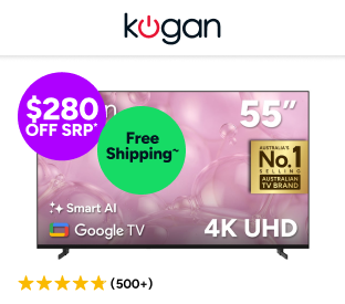Kogan 55" LED 4K Smart AI Google TV Product Image