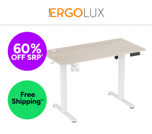 Ergolux Electric Standing Desk 120 x 60cm (Oak/White) Product Image