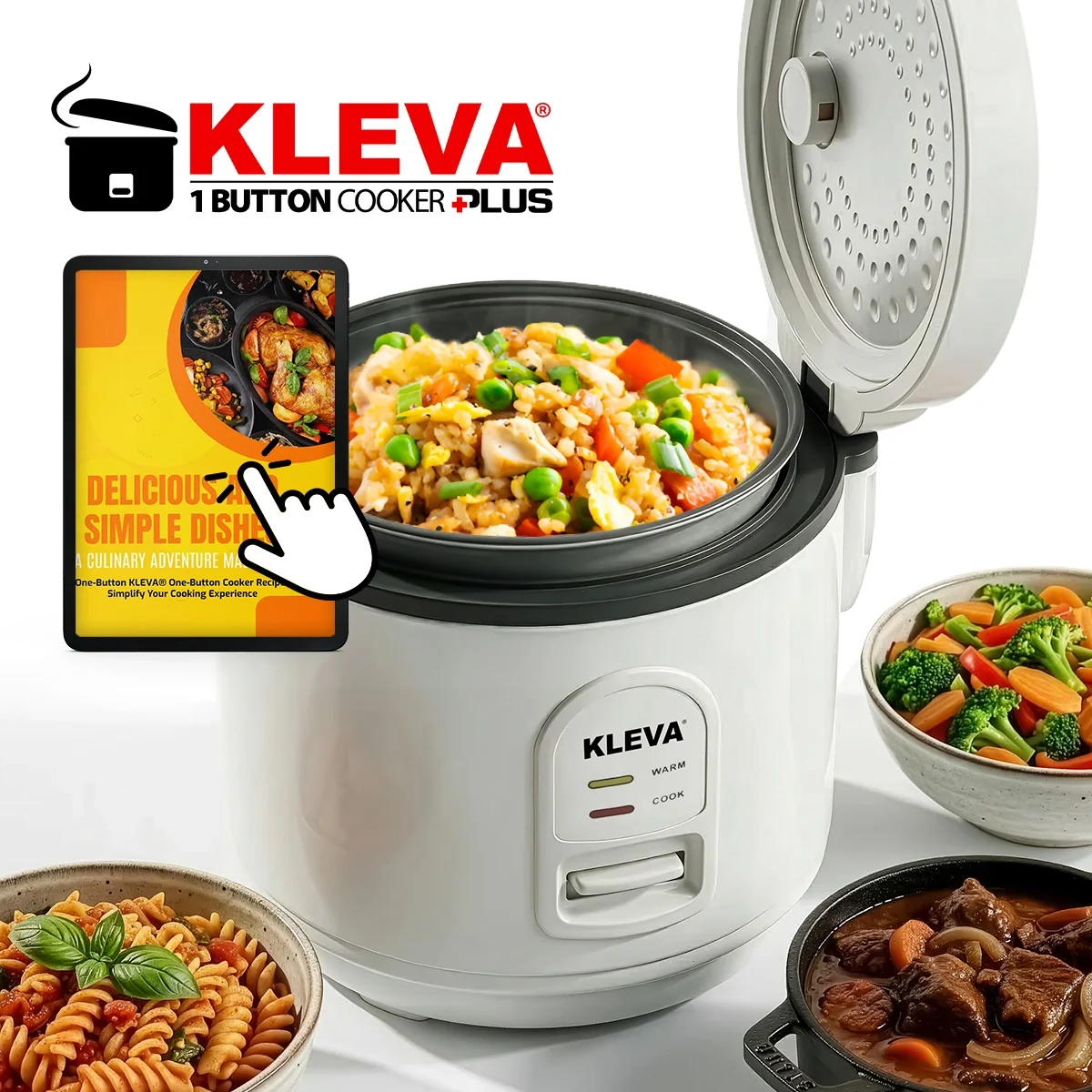 Image of KLEVA® 10-in-1 One Button Multi Cooker Plus
