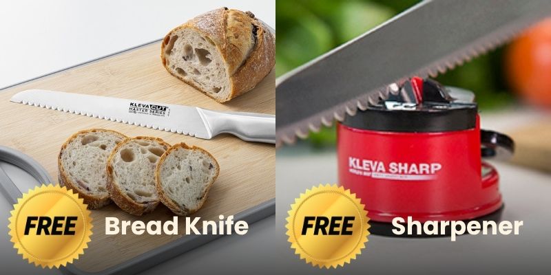 KlevaCut Master Series 4pc Knife Set bundle - Channel 7 Morning Show early access, only $99