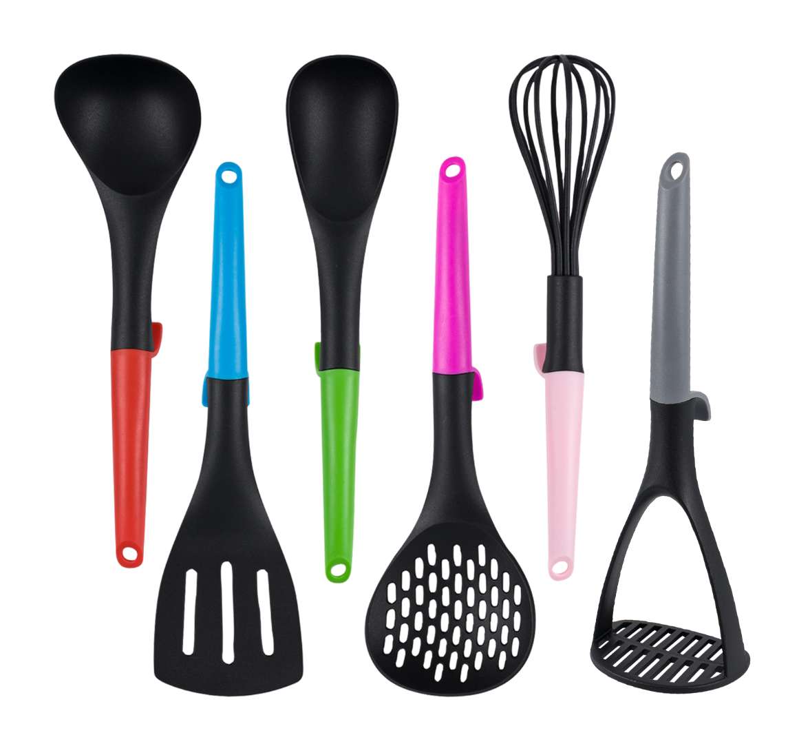 Kitchen Utensils Assortment - Plastic, Two Tone