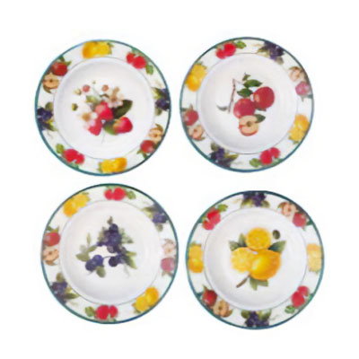 Mela Soup Plates - 10", Assorted Fruit Designs
