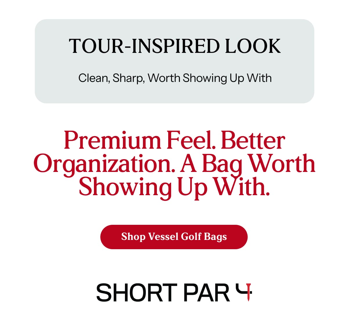 Premium feel. Better organization. A bag worth showing up with.