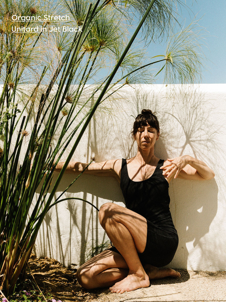 Organic Stretch Unitard in Jet Black