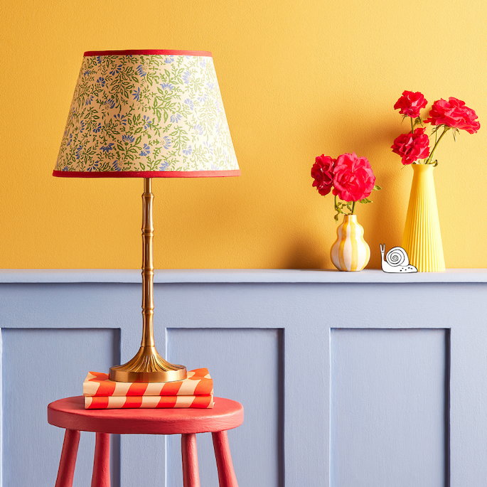35cm straight empire shade in english garden hand blocked 'ditzy floral' by ellen merchant