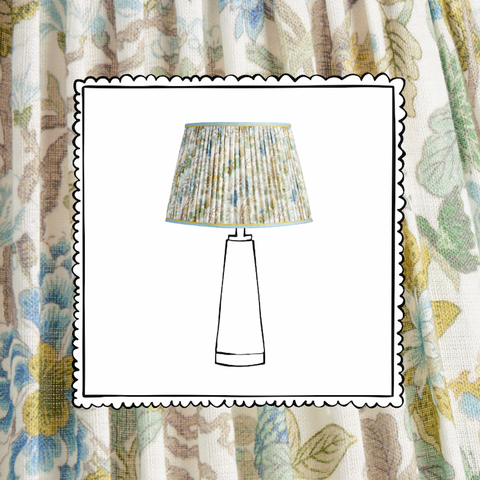 40cm straight empire shade in willow little magnolia linen by gp & j baker