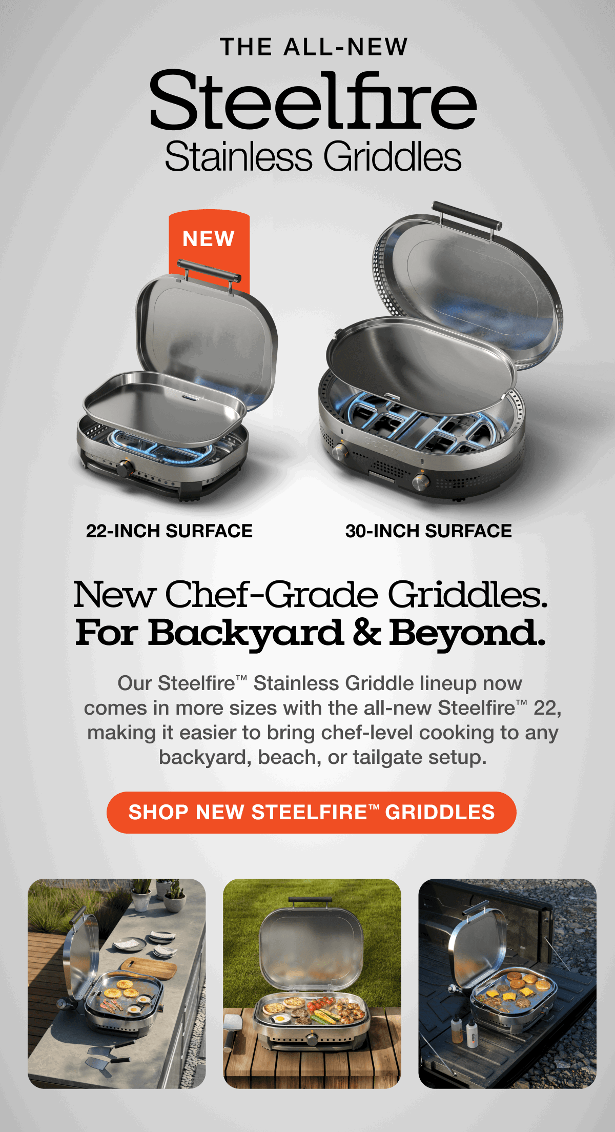 Steelfire 22 Stainless Griddle