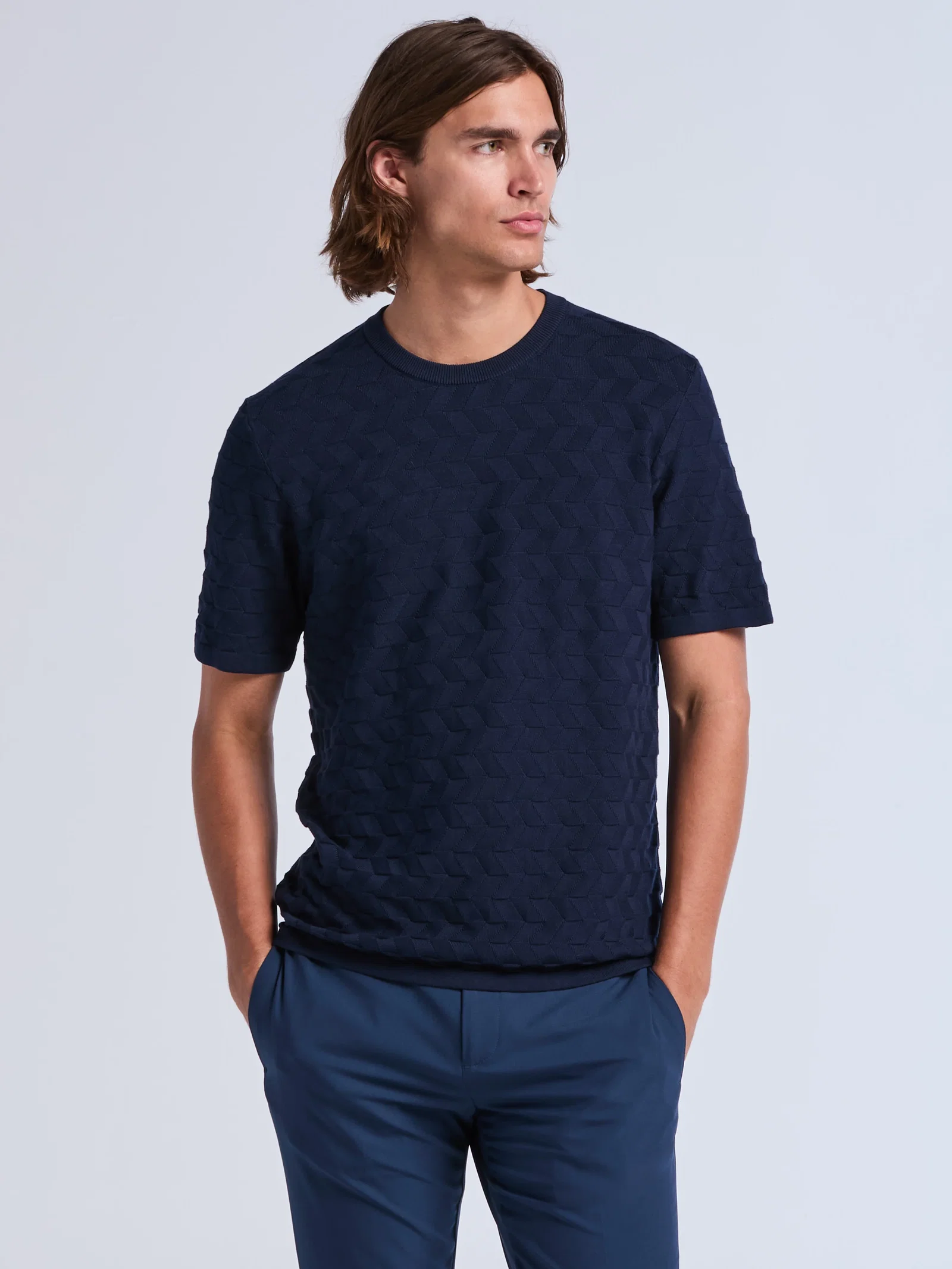 Herringbone Crew Sweater Tee