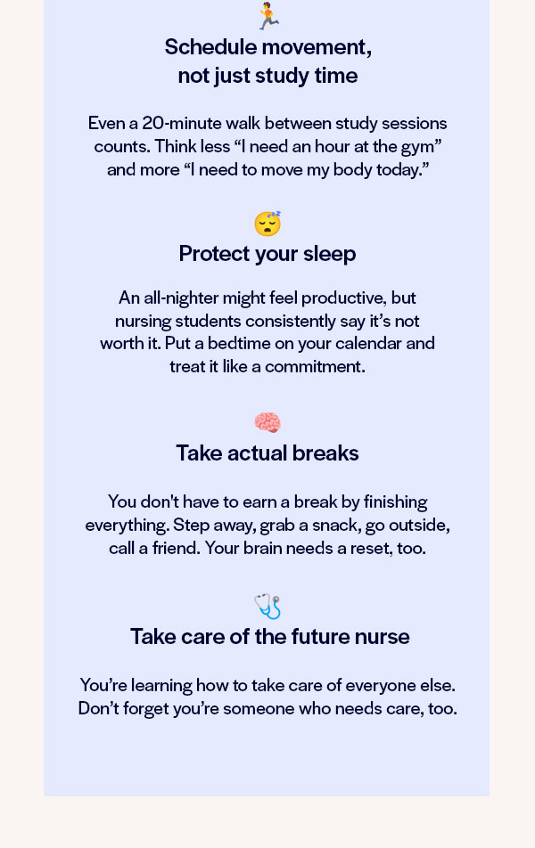 Your nursing school self-care syllabus